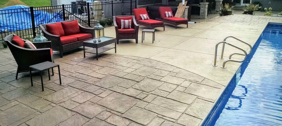 Stamped Concrete Pool Deck Lakeville MN