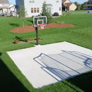 Standard concrete athletic court in Apple Valley Minnesota