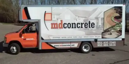 MD Concrete + Epoxy work truck