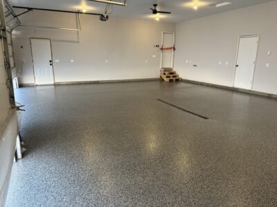 Farmington epoxy flooring and concrete coating - decorative flake garage coating finish
